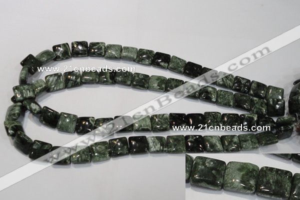 CSH102 15.5 inches 12*12mm square natural seraphinite gemstone beads