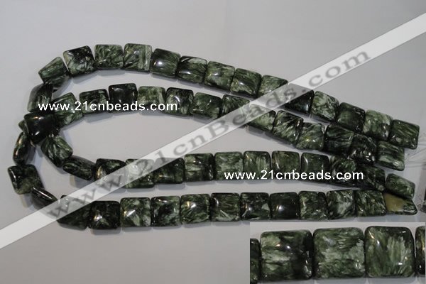 CSH103 15.5 inches 14*14mm square natural seraphinite gemstone beads