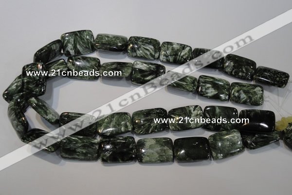 CSH115 15.5 inches 18*25mm rectangle natural seraphinite gemstone beads