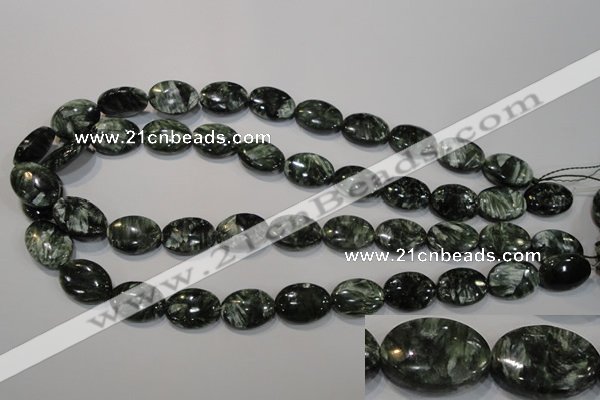 CSH133 15.5 inches 13*18mm oval natural seraphinite gemstone beads