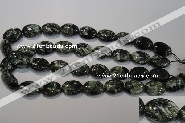 CSH134 15.5 inches 16*20mm oval natural seraphinite gemstone beads