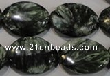 CSH135 15.5 inches 18*25mm oval natural seraphinite gemstone beads