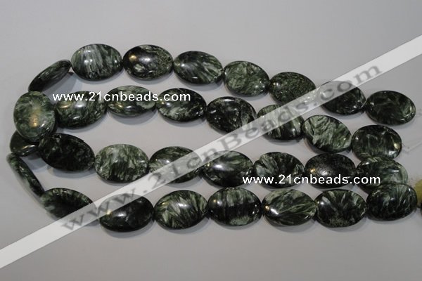 CSH135 15.5 inches 18*25mm oval natural seraphinite gemstone beads