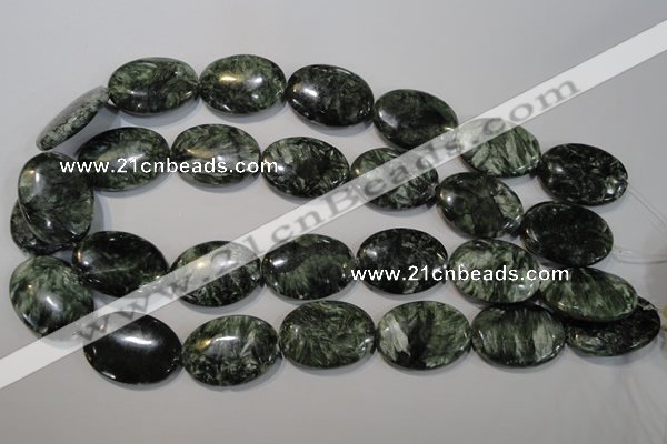 CSH137 15.5 inches 22*30mm oval natural seraphinite gemstone beads