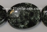 CSH138 15.5 inches 30*40mm oval natural seraphinite gemstone beads