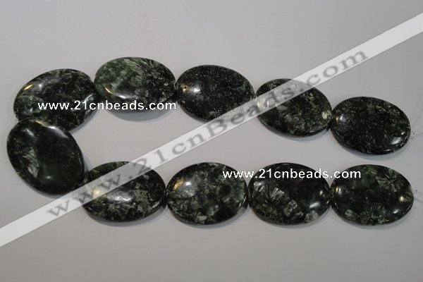 CSH138 15.5 inches 30*40mm oval natural seraphinite gemstone beads