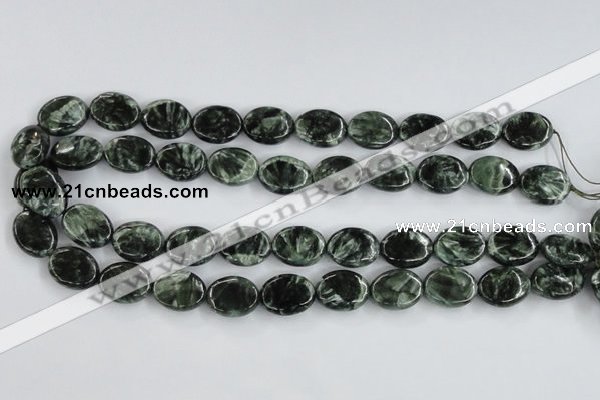 CSH14 15.5 inches 13*18mm oval natural seraphinite beads wholesale