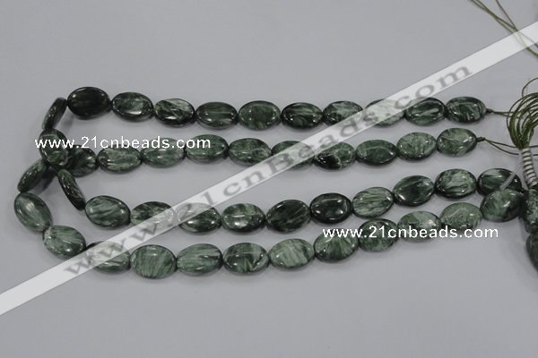 CSH55 15.5 inches 12*16mm oval natural seraphinite gemstone beads