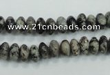 CSI04 15.5 inches 4*8mm rondelle silver scale stone beads wholesale