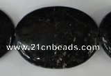 CSI100 15.5 inches 30*40mm oval silver scale stone beads wholesale