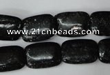 CSI114 15.5 inches 13*18mm rectangle silver scale stone beads