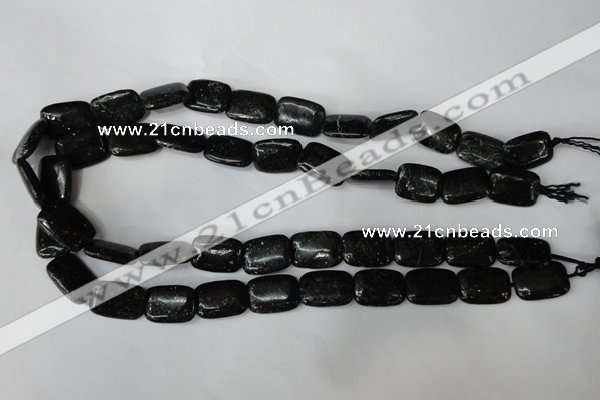 CSI114 15.5 inches 13*18mm rectangle silver scale stone beads