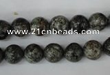 CSI12 15.5 inches 8mm round silver scale stone beads wholesale