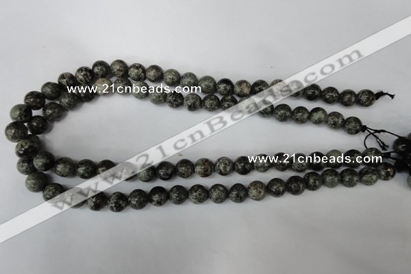 CSI12 15.5 inches 8mm round silver scale stone beads wholesale