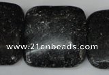 CSI129 15.5 inches 30*30mm square silver scale stone beads