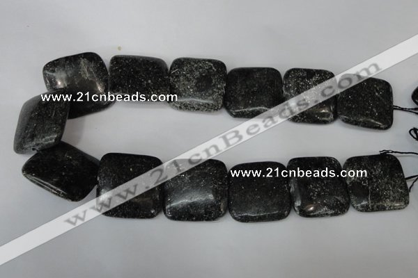 CSI129 15.5 inches 30*30mm square silver scale stone beads