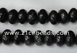 CSI68 15.5 inches 6*10mm rondelle silver scale stone beads wholesale