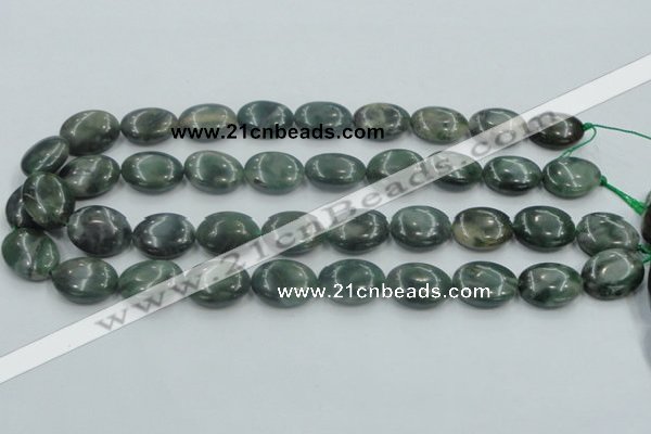 CSJ206 15.5 inches 15*20mm oval serpentine jade gemstone beads