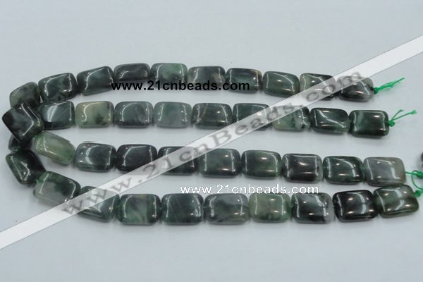 CSJ207 15.5 inches 15*20mm rectangle serpentine jade gemstone beads