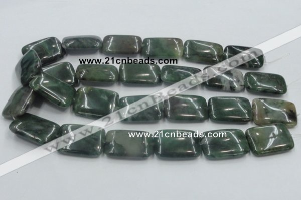 CSJ208 15.5 inches 22*30mm rectangle serpentine jade gemstone beads