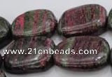 CSJ290 15.5 inches 22*30mm freeform dyed green silver line jasper beads