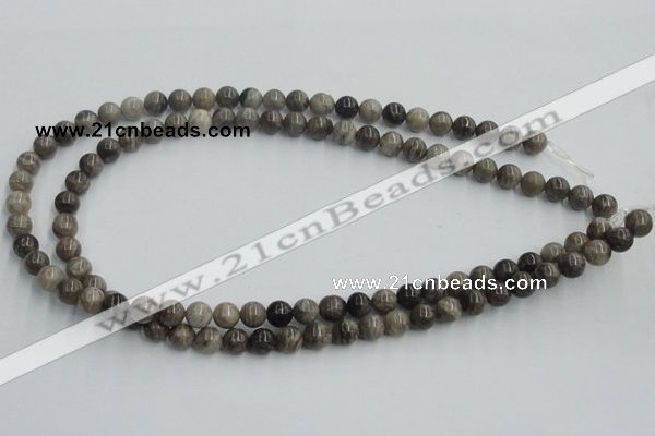 CSL01 15.5 inches 8mm round silver leaf jasper beads wholesale