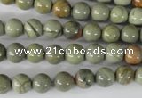 CSL102 15.5 inches 8mm round silver leaf jasper beads wholesale