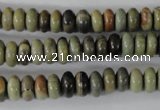 CSL108 15.5 inches 4*8mm rondelle silver leaf jasper beads wholesale