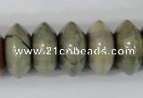 CSL110 15.5 inches 10*20mm rondelle silver leaf jasper beads wholesale