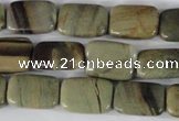 CSL120 15.5 inches 13*18mm rectangle silver leaf jasper beads wholesale