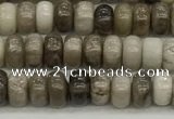 CSL125 15.5 inches 2.5*4.8mm rondelle sliver leaf jasper beads