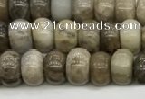 CSL126 15.5 inches 4*6mm rondelle sliver leaf jasper beads