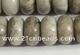 CSL164 15.5 inches 6*10mm 

rondelle sliver leaf jasper beads wholesale