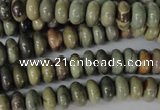 CSL18 15.5 inches 5*8mm rondelle silver leaf jasper beads wholesale