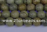 CSL201 15.5 inches 6mm round silver leaf jasper beads wholesale