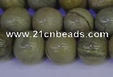 CSL205 15.5 inches 14mm round silver leaf jasper beads wholesale