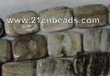 CSL68 15.5 inches 13*18mm rectangle silver leaf jasper beads wholesale