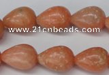 CSM14 15.5 inches 13*18mm teardrop salmon stone beads wholesale