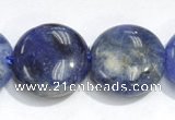 CSO09 15.5 inches A grade 8mm coin sodalite beads wholesale