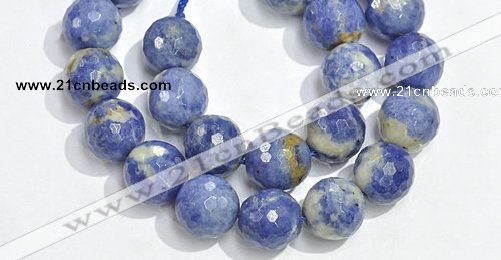 CSO23 AB grade 20mm faceted round sodalite beads wholesale