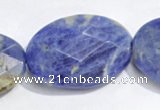 CSO26 15.5 inches A grade 10*14mm faceted oval sodalite beads