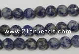 CSO302 15.5 inches 8mm faceted round Brazilian sodalite beads