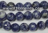 CSO303 15.5 inches 10mm faceted round Brazilian sodalite beads