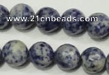 CSO305 15.5 inches 14mm faceted round Brazilian sodalite beads