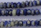 CSO33 15.5 inches 5*10mm faceted rondelle sodalite gemstone beads