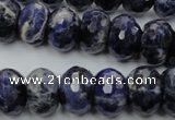 CSO355 15.5 inches 10*16mm faceted rondelle natural sodalite beads