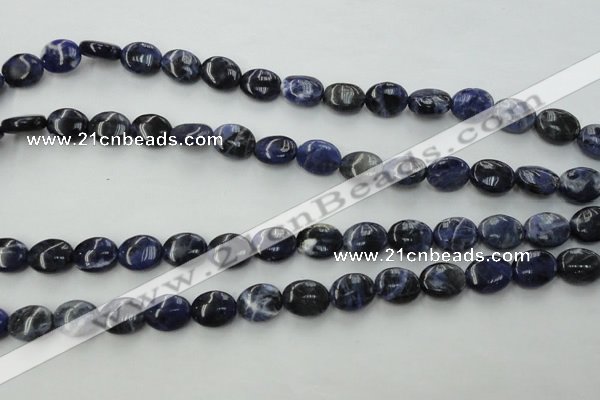 CSO370 15.5 inches 8*10mm oval natural sodalite gemstone beads