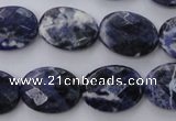 CSO390 15.5 inches 15*20mm faceted oval natural sodalite beads