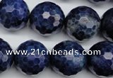 CSO417 15.5 inches 18mm faceted round dyed sodalite gemstone beads