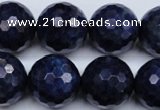 CSO418 15.5 inches 20mm faceted round dyed sodalite gemstone beads